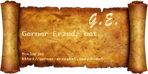 Gerner Erzsébet névjegykártya