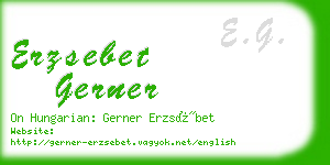 erzsebet gerner business card